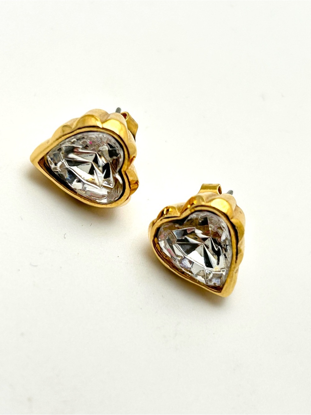 Avon Crystal Heart Earrings